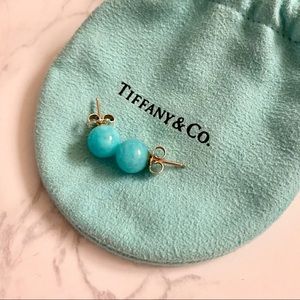 Tiffany & Co. blue amazonite stud earrings